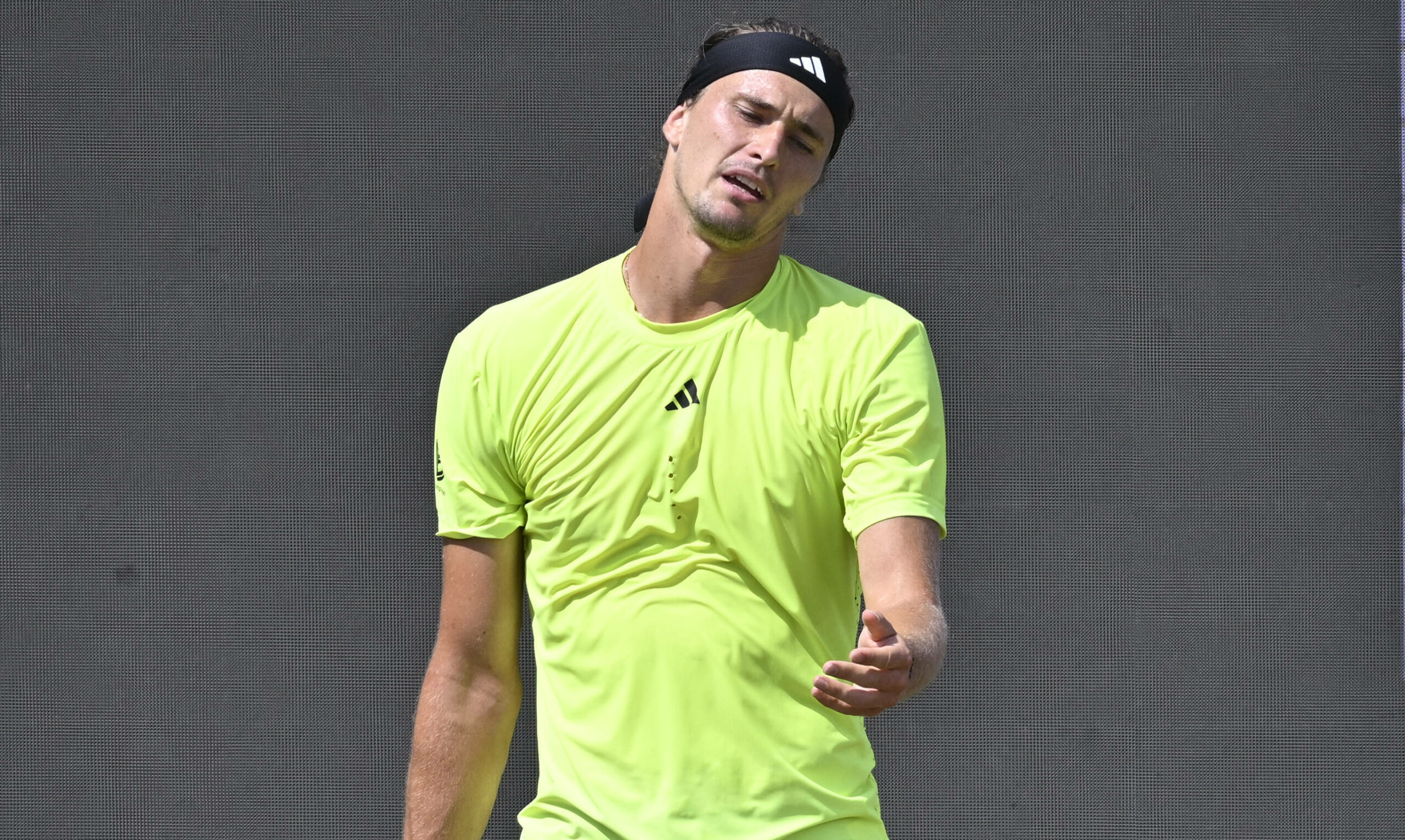Alexander Zverev enttäuscht während des Spiels