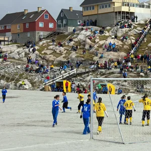 Frauenfußball in Westgrönland.