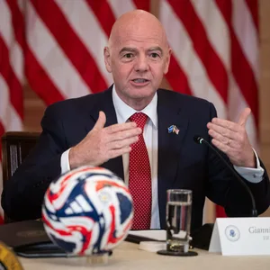Gianni Infantino bei einer Pressekonferenz