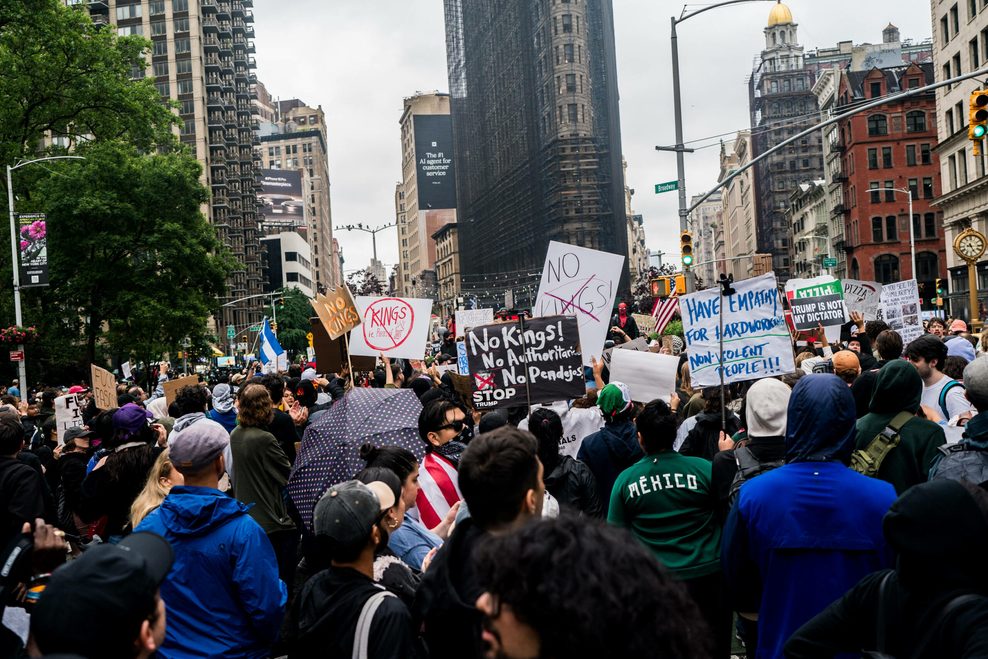Demonstranten in New York
