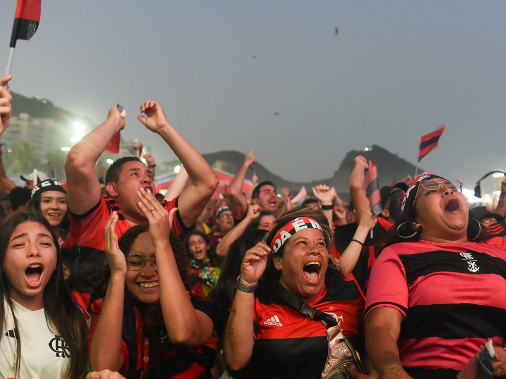 Die Fans von Flamengo beim Public Viewing
