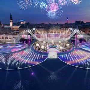 Die Binnenalster soll Olympia-Stadion werden