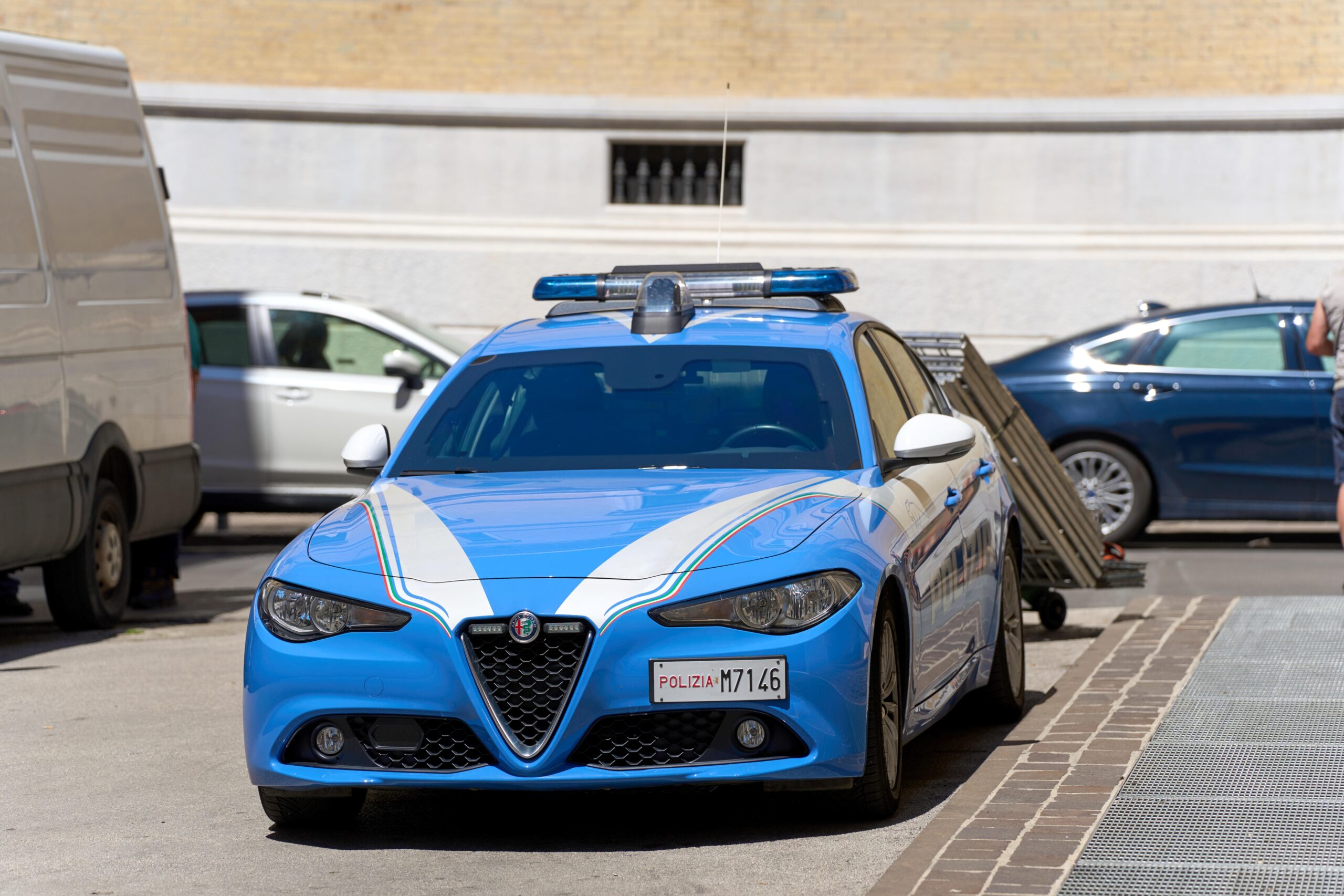 Einsatzfahrzeug der italienischen Polizei (Symbolbild).