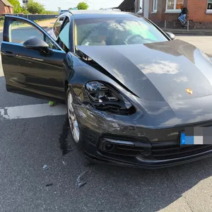 Der verunfallte Porsche.