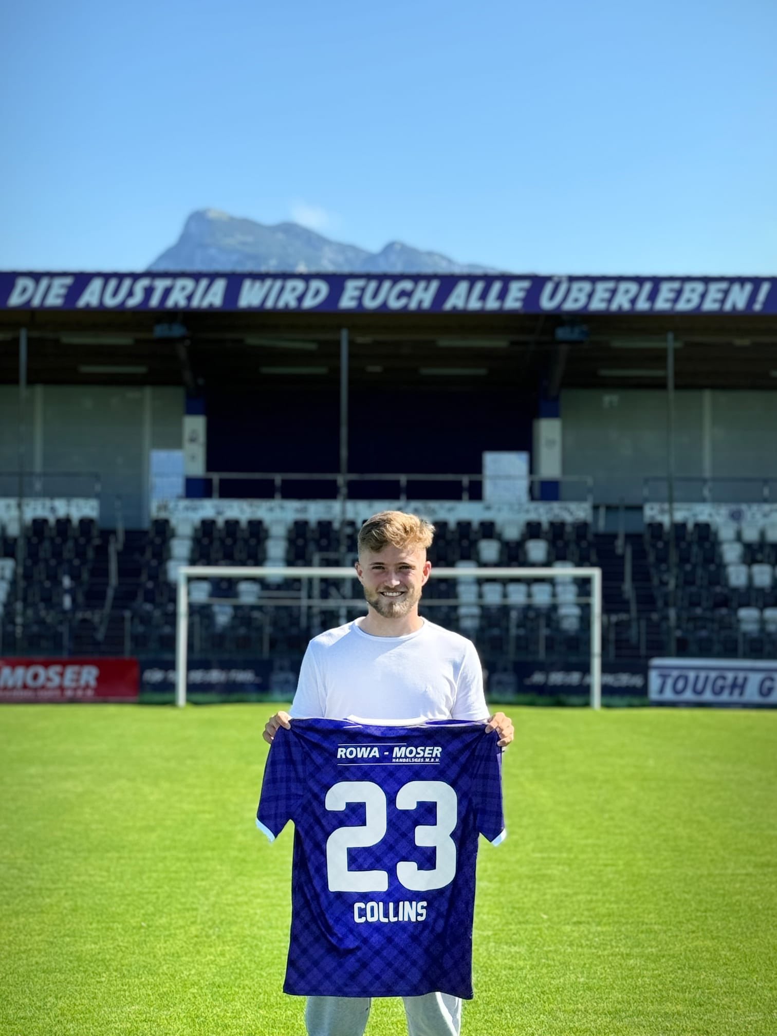 Mathew Collins bei seiner Vorstellung in Salzburg