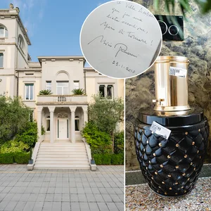 Villa Ansaldi, Lob von Berlusconi, Ananas Toilette (von links nach rechts)