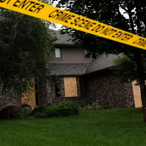 Das Haus der getöteten Abgeordneten von Minnesota Melissa Hortman in Brooklyn Park.