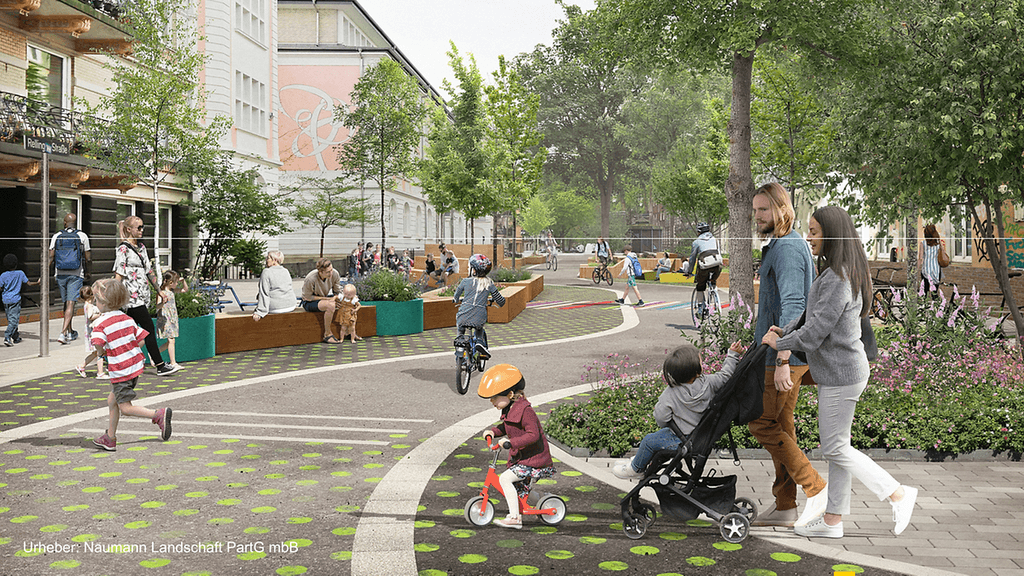 So könnte die Rellinger Straße in Eimsbüttel einmal aussehen.