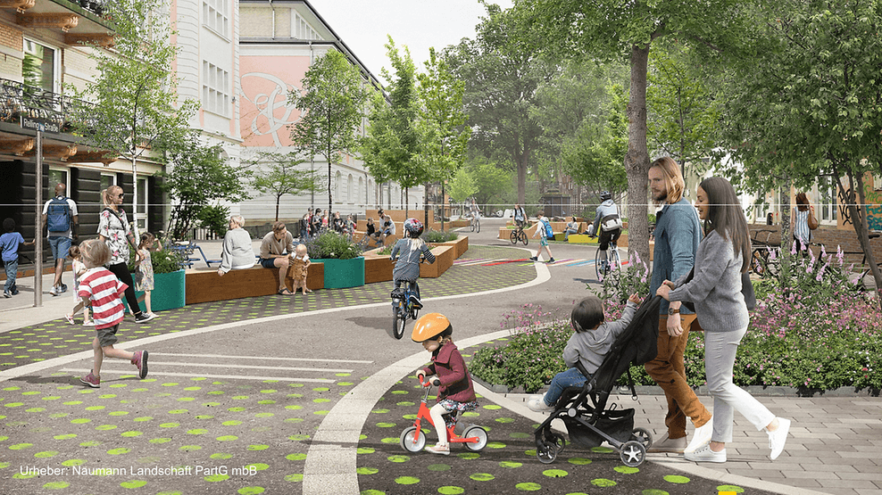 So könnte die Rellinger Straße in Eimsbüttel einmal aussehen.