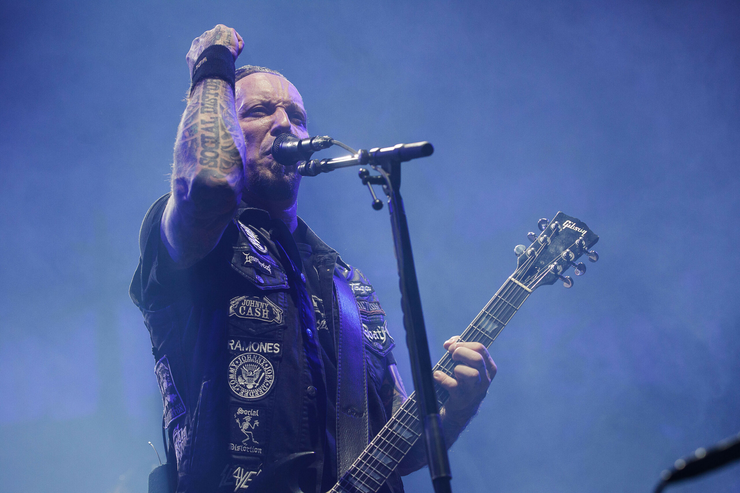 Michael Poulsen von Volbeat live (Archivbild).