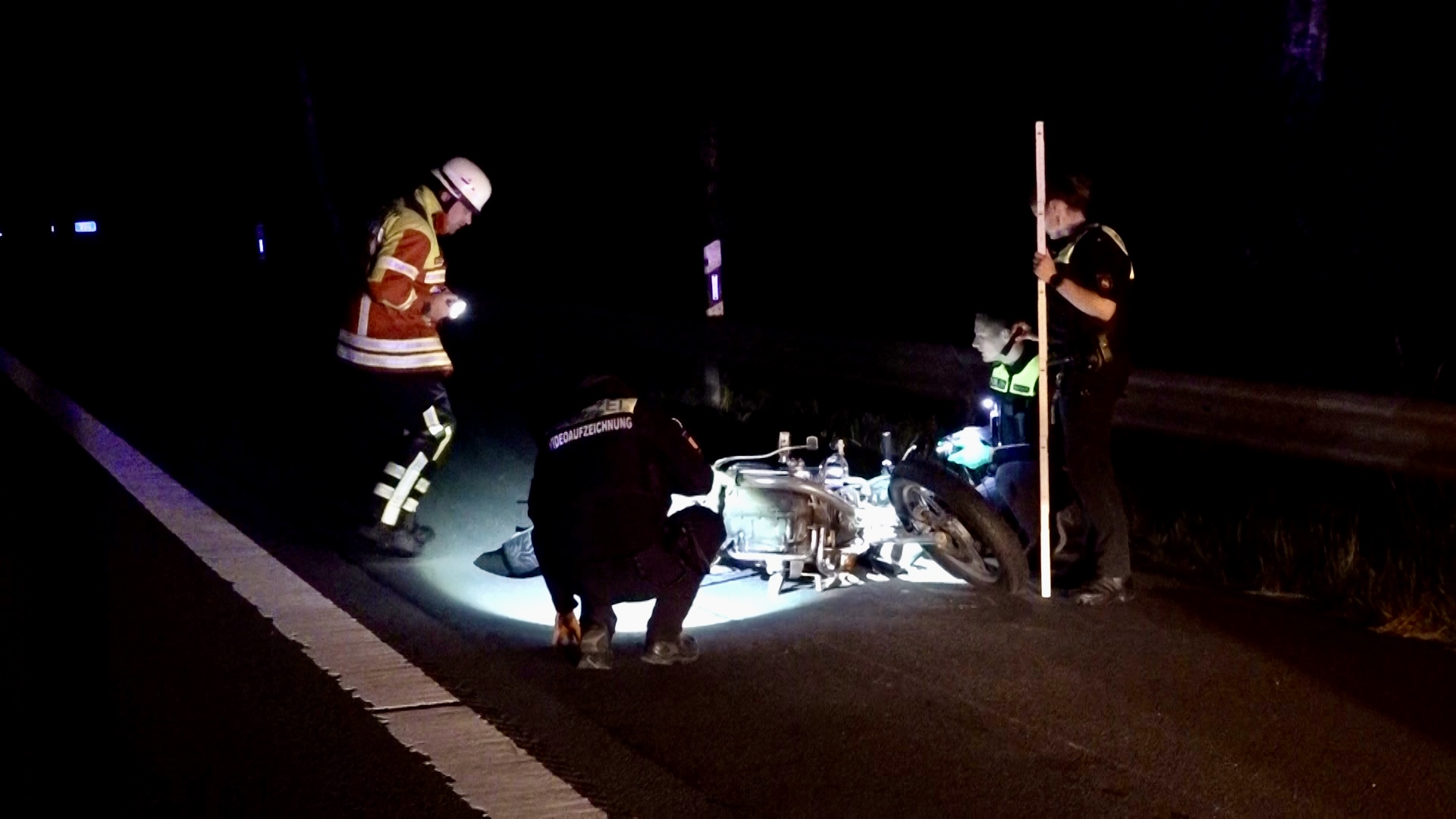 Der Unfallort auf der A1 bei Hittfeld.