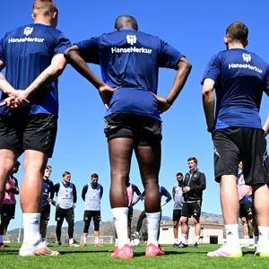 Polzins Spielerkreis beim Trainingslager auf Mallorca