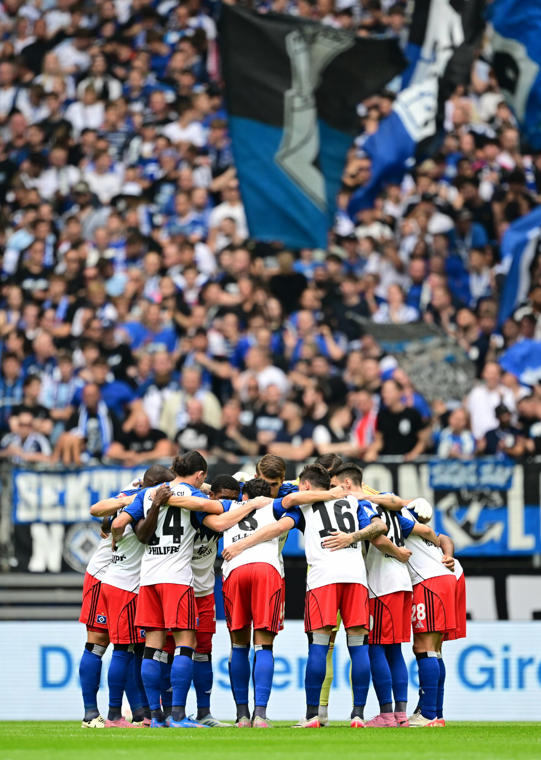 HSV-Teamkreis vor dem Anpfiff