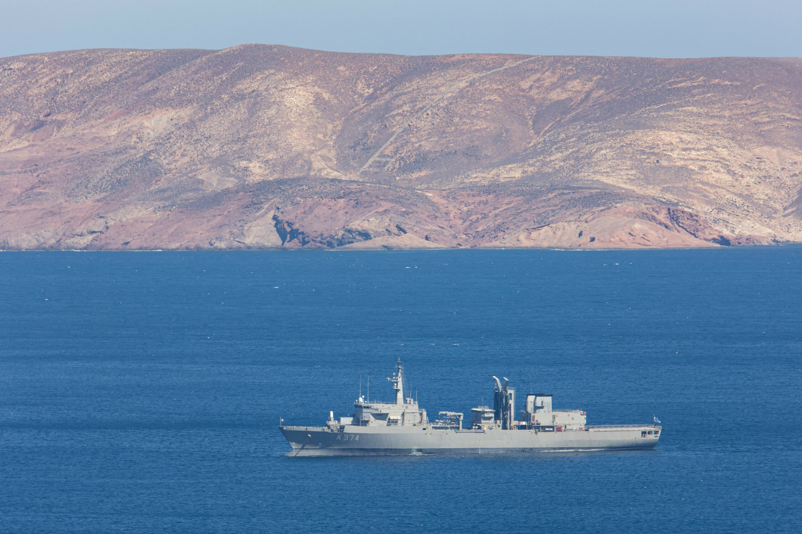 Das griechische Versorgerschiff „HS Prometheus“
