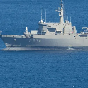 Das griechische Versorgerschiff „HS Prometheus“