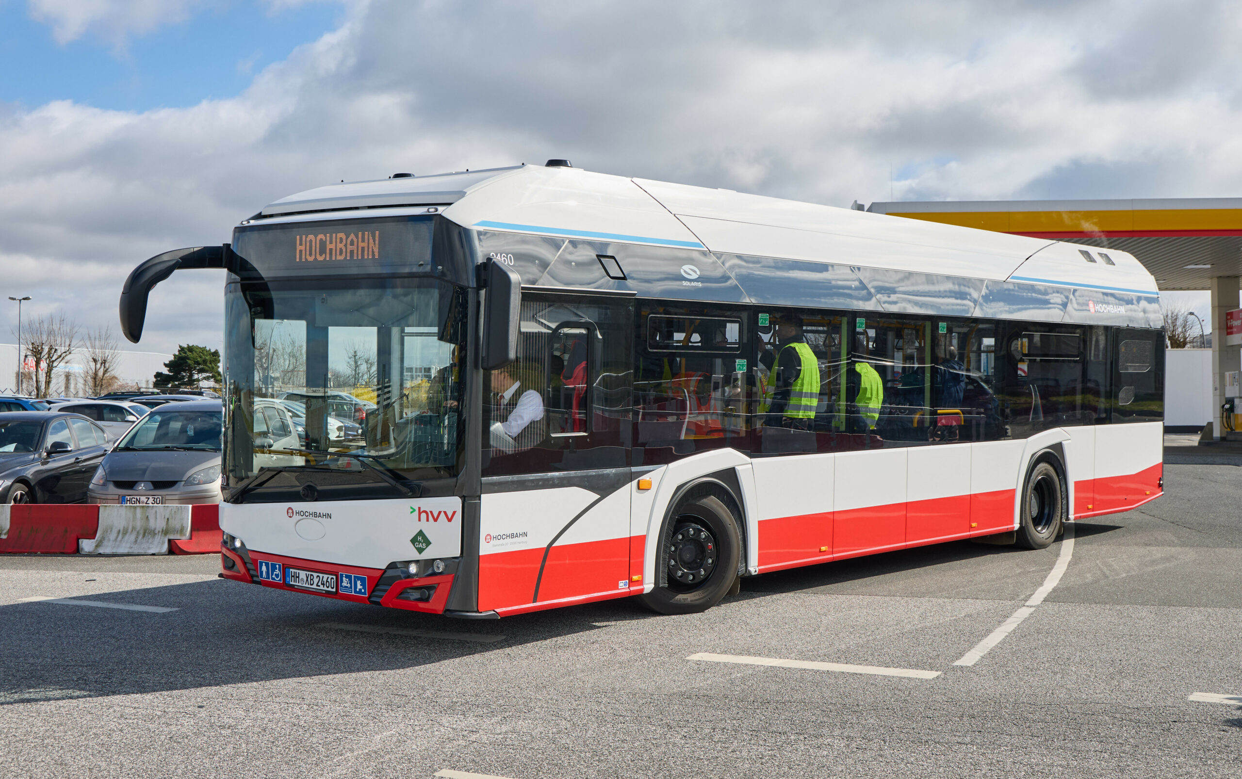Ein Bus der Hochbahn