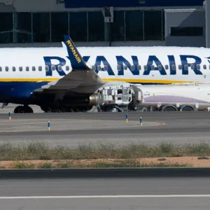 Eine Ryanair-Maschine steht am Flughafen von Mallorca. (Symbolbild)
