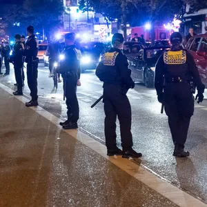 Polizisten auf dem Kiez im Einsatz (Archivbild).
