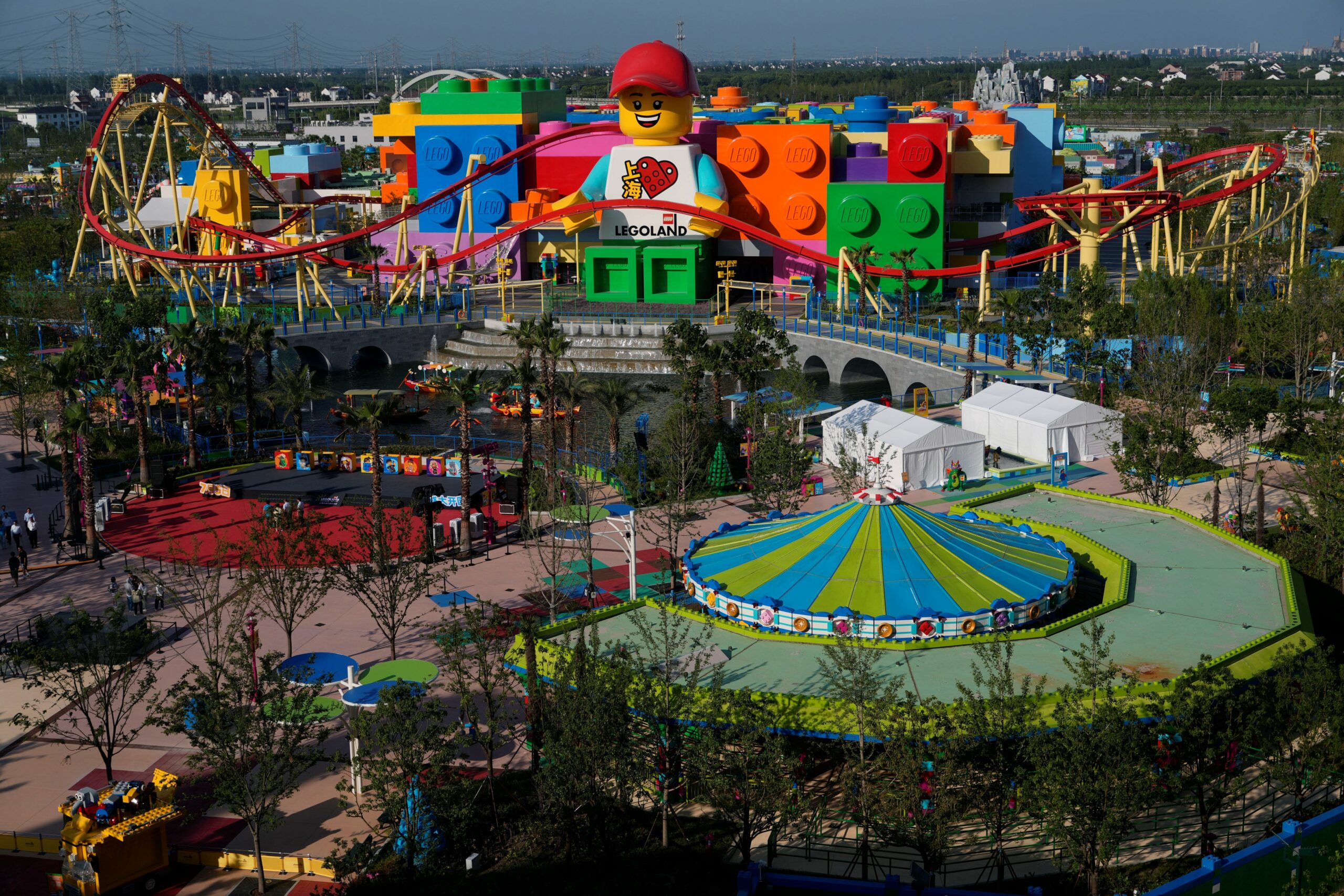Ein Blick auf das Legoland Shanghai einen Tag vor der Eröffnung.