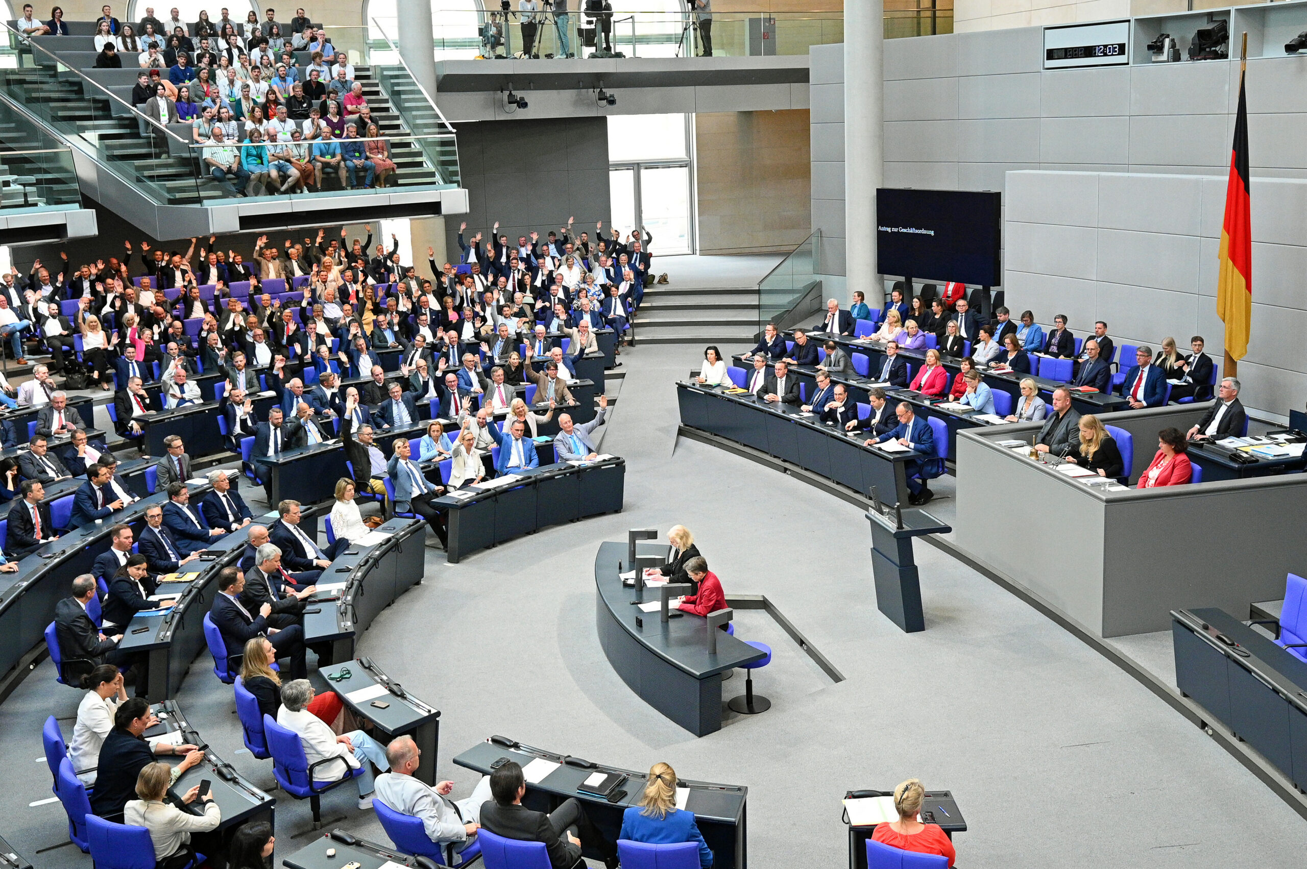 Der Plenarsaal des Bundestags