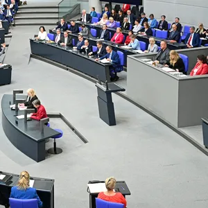 Der Plenarsaal des Bundestags
