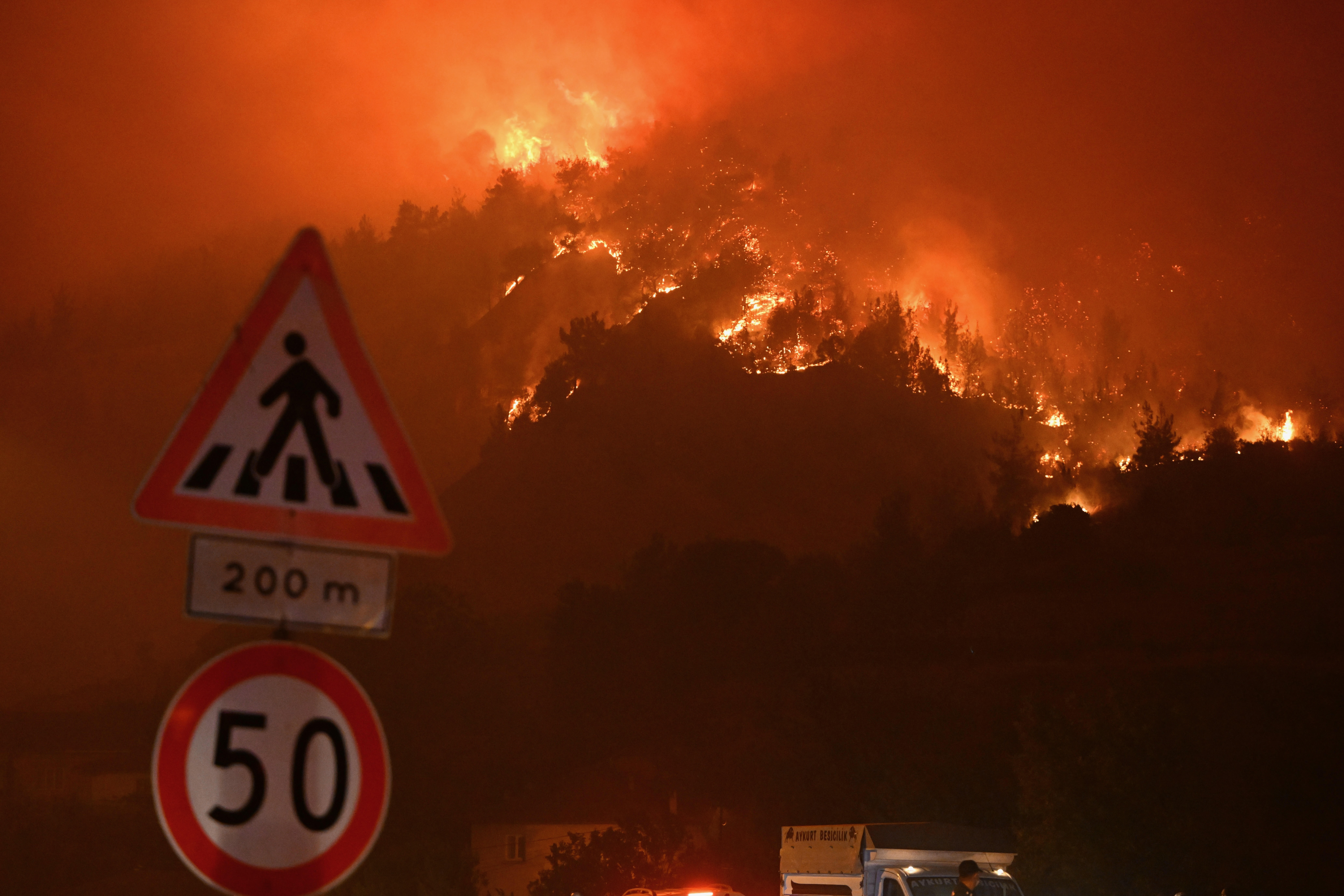 Ein großer Waldbrand