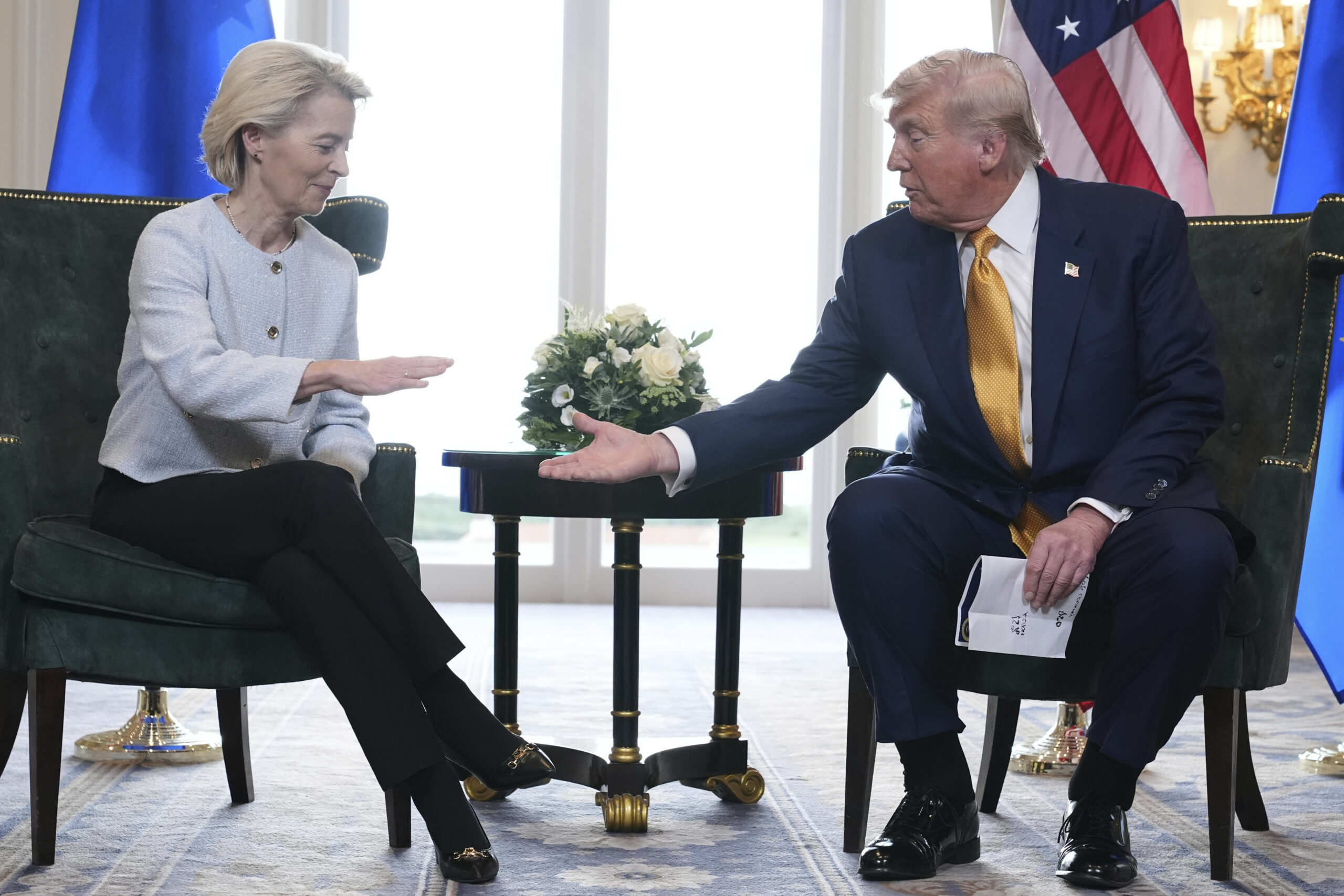 EU-Kommissionspräsidentin Ursula von der Leyen und US-Präsident Donald Trump haben sich auf einen Deal geeinigt.