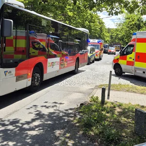 Bei der Vollbremsung eines Busses sind mehrere Fahrgäste gestürzt und verletzt worden
