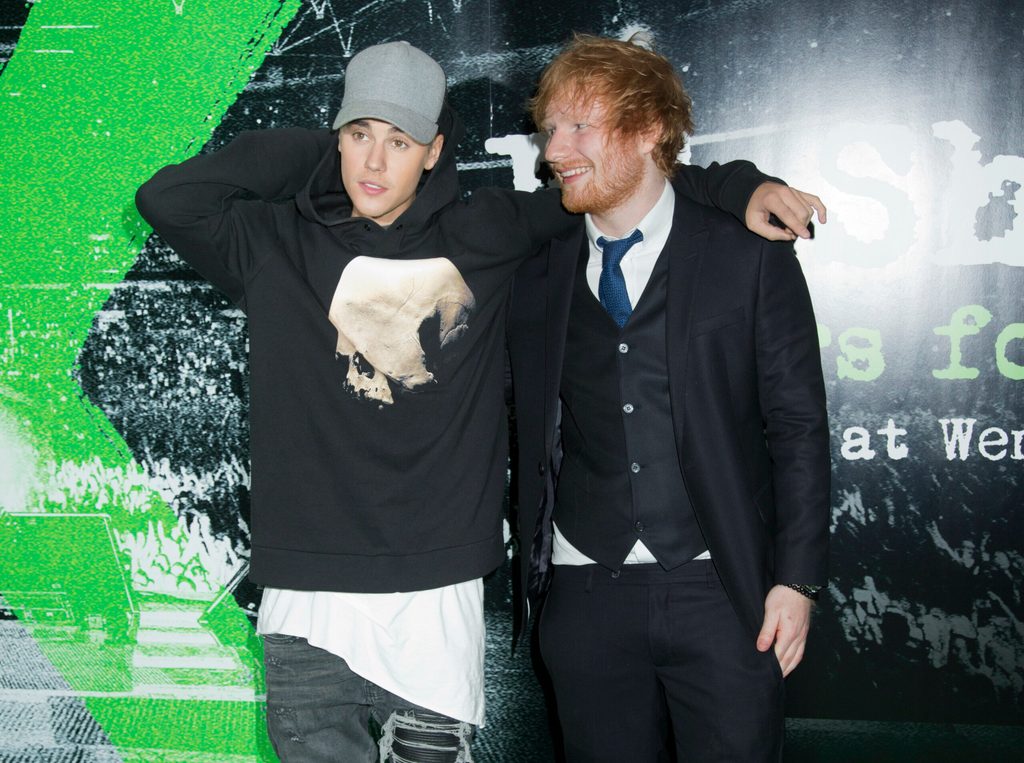 Justin Bieber und Ed Sheeran