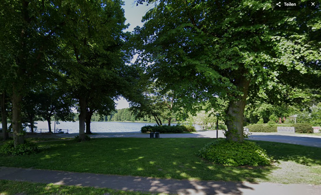 Der Harburger Stadtpark vom Außenmühlendamm aus gesehen (Archivbild).