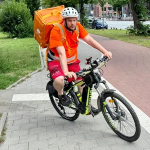 Andreas Schuchard (39), Lieferandofahrer und Betriebsratsvorsitzender in Hamburg