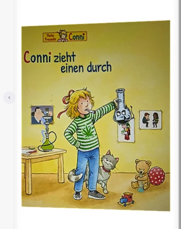Conni mit Joint und Bong