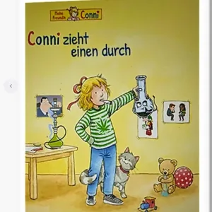 Conni mit Joint und Bong