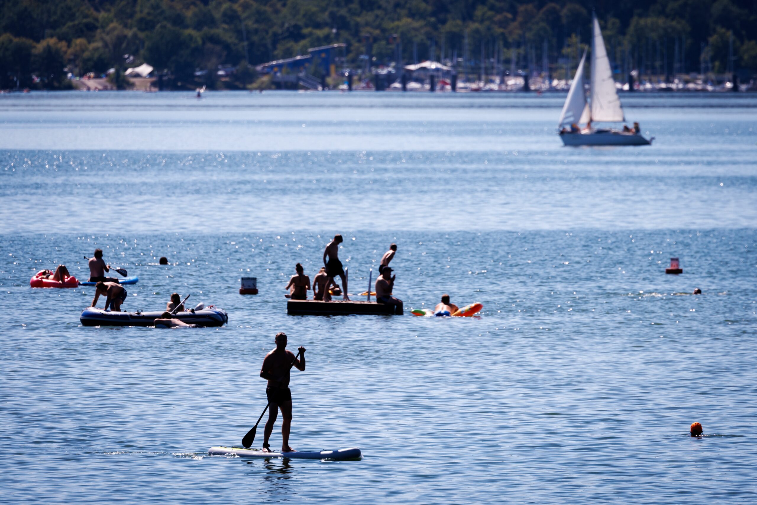 Brombachsee, Sommer, Menschen