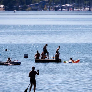 Brombachsee, Sommer, Menschen