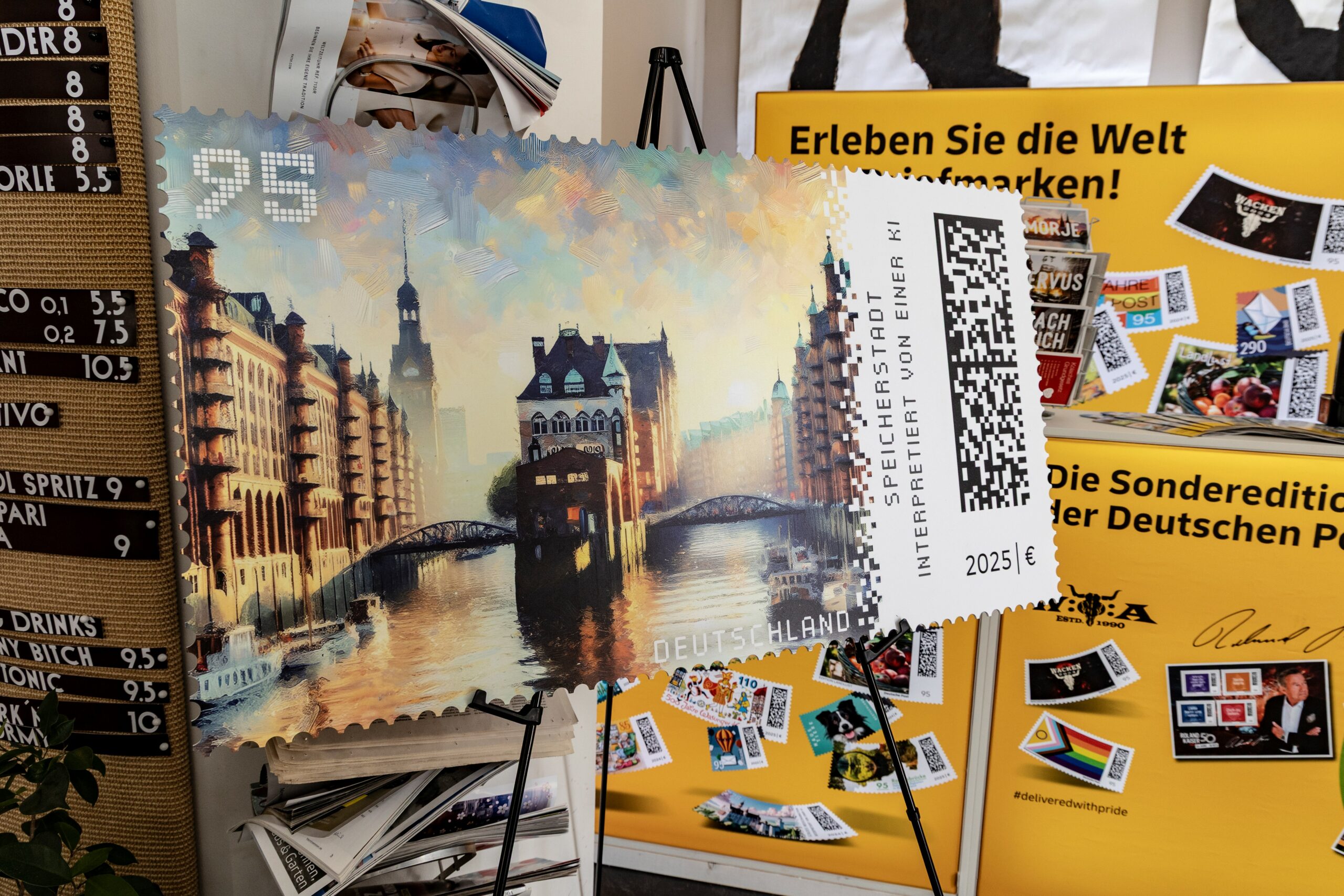 Die Deutsche Post ist unter die Krypto-Bros gegangen: Ihre neue Speicherstadt-Briefmarke fungiert auch als NFT (die älteren werden sich erinnern).