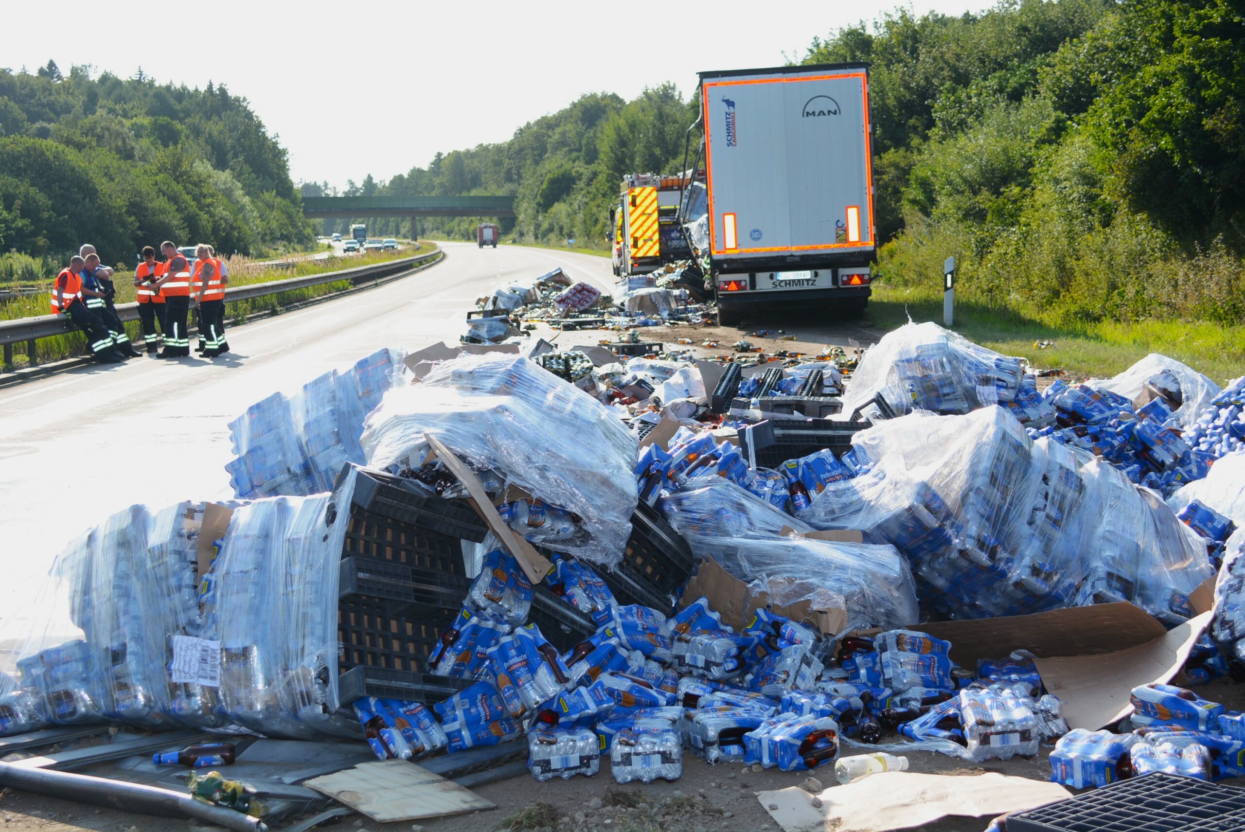 Bierunfall auf A24