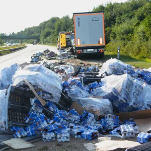 Bierunfall auf A24