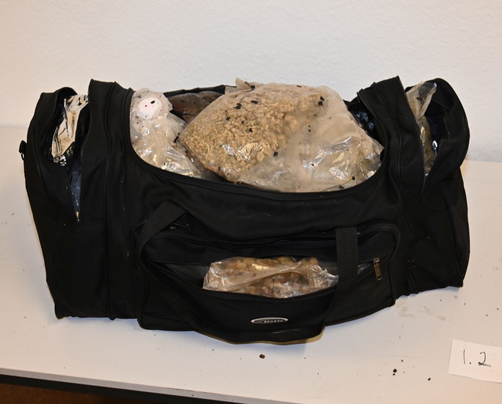Die Tasche mit verschiedenen Betäubungsmitteln.