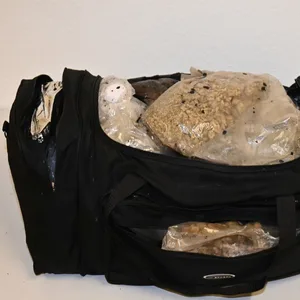 Die Tasche mit verschiedenen Betäubungsmitteln.