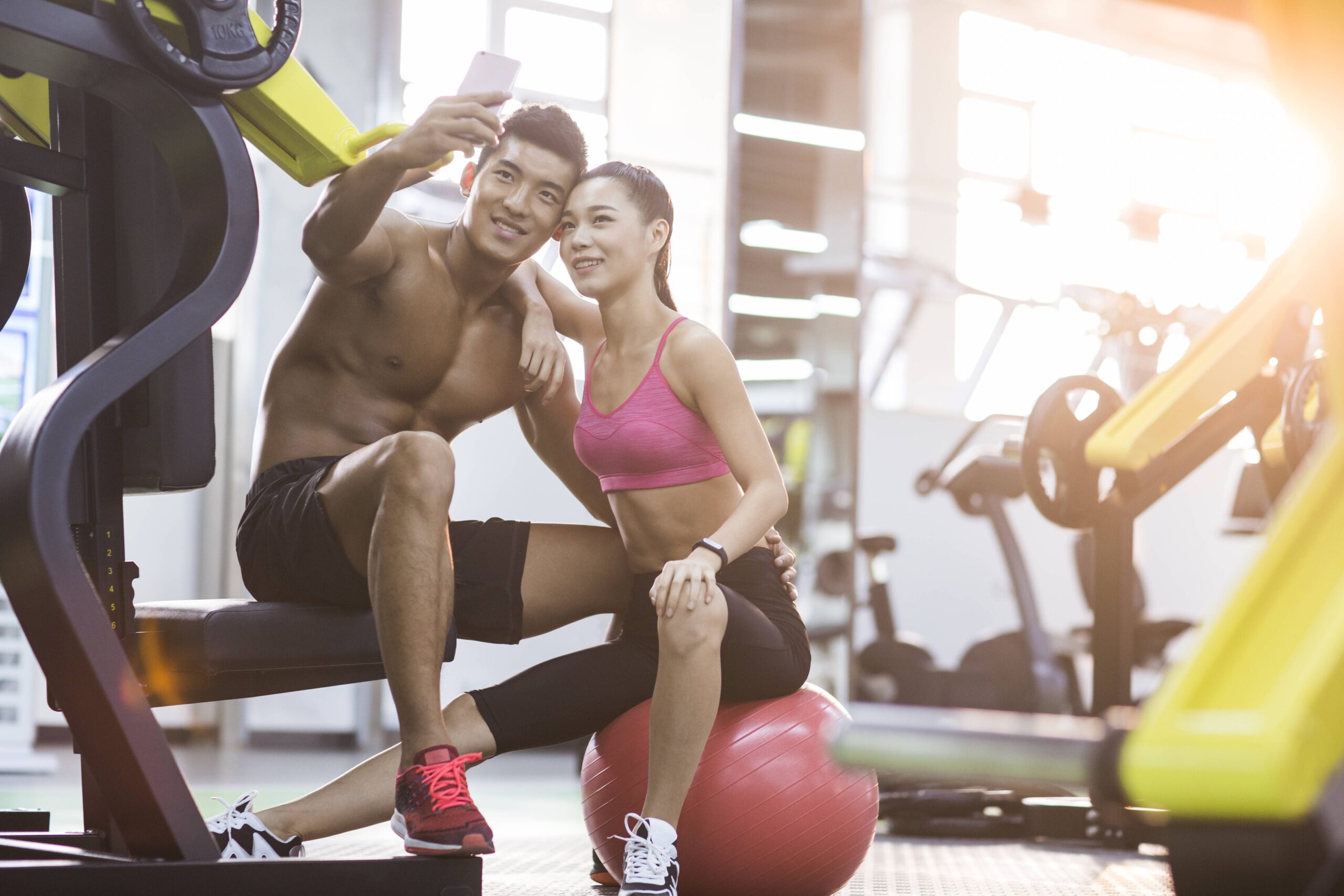 Selfie im Fitnessstudio