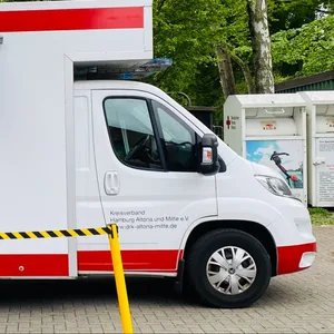 Kostenlose warme Mahlzeiten: der DRK-Food-Truck.