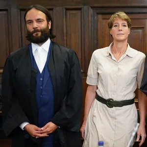 Christina Block mit Anwälten