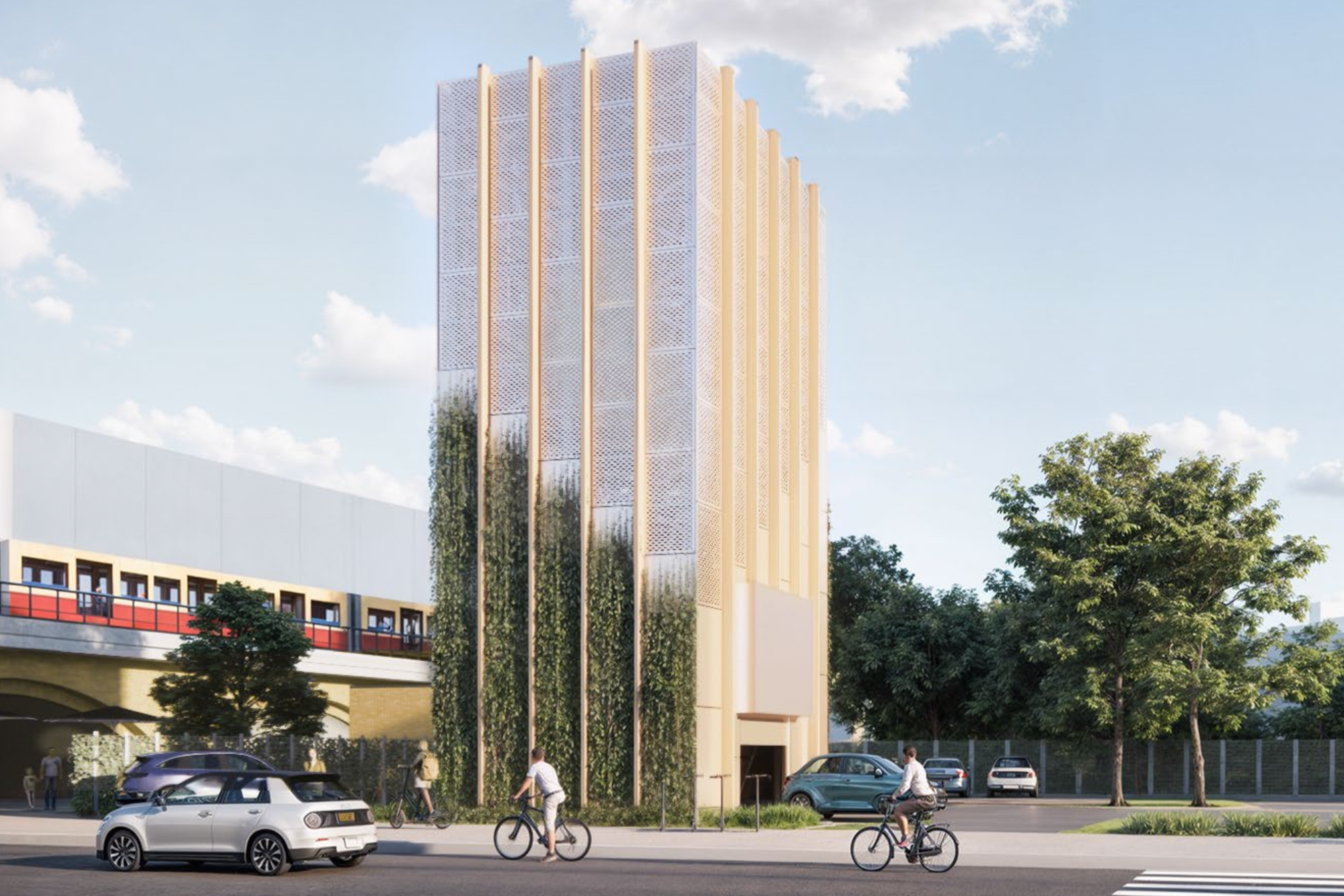 So könnte ein Parkturm in Eimsbüttel aussehen. (Visualisierung)