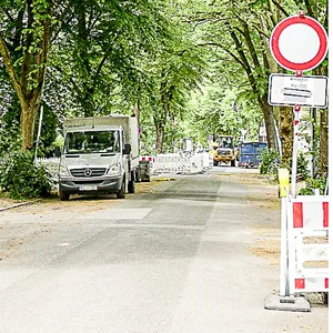 Die Umbauarbeiten in der Rellinger Straße und in der Wrangelstraße wurden wegen des Parkplatz-Moratoriums ausgesetzt.