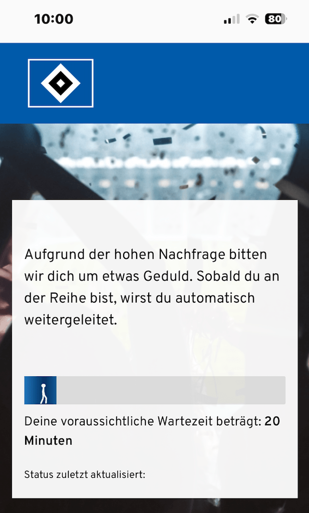 HSV-Screenshot digitaler Warteraum 2
