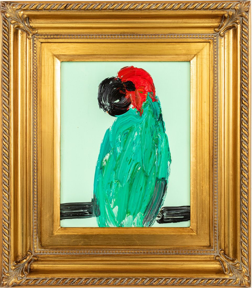 Ein gemalter Vogel