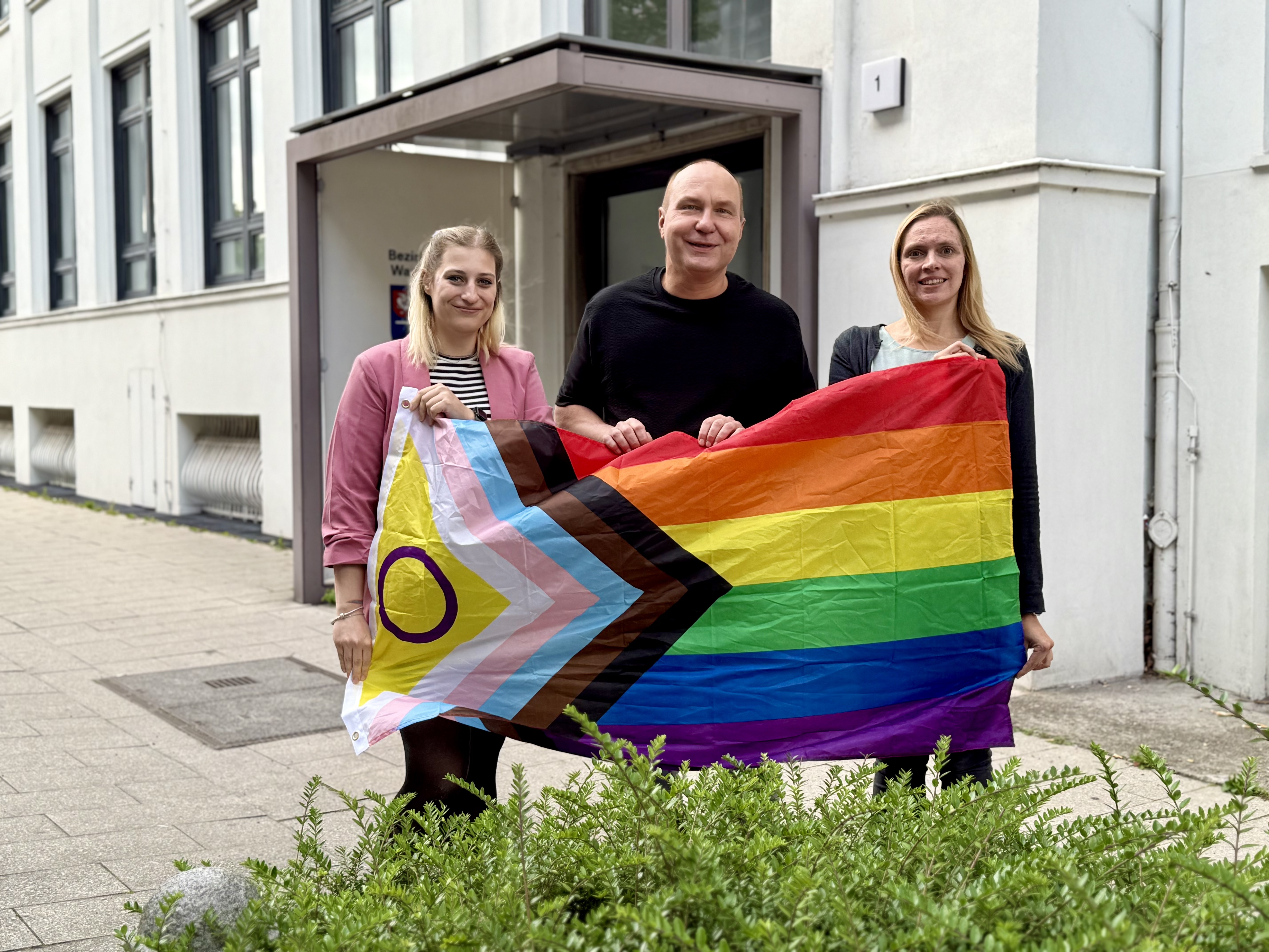 Conny Poltersdorf (Grüne), Carsten Heeger (SPD) und Annett Wicher (FDP)