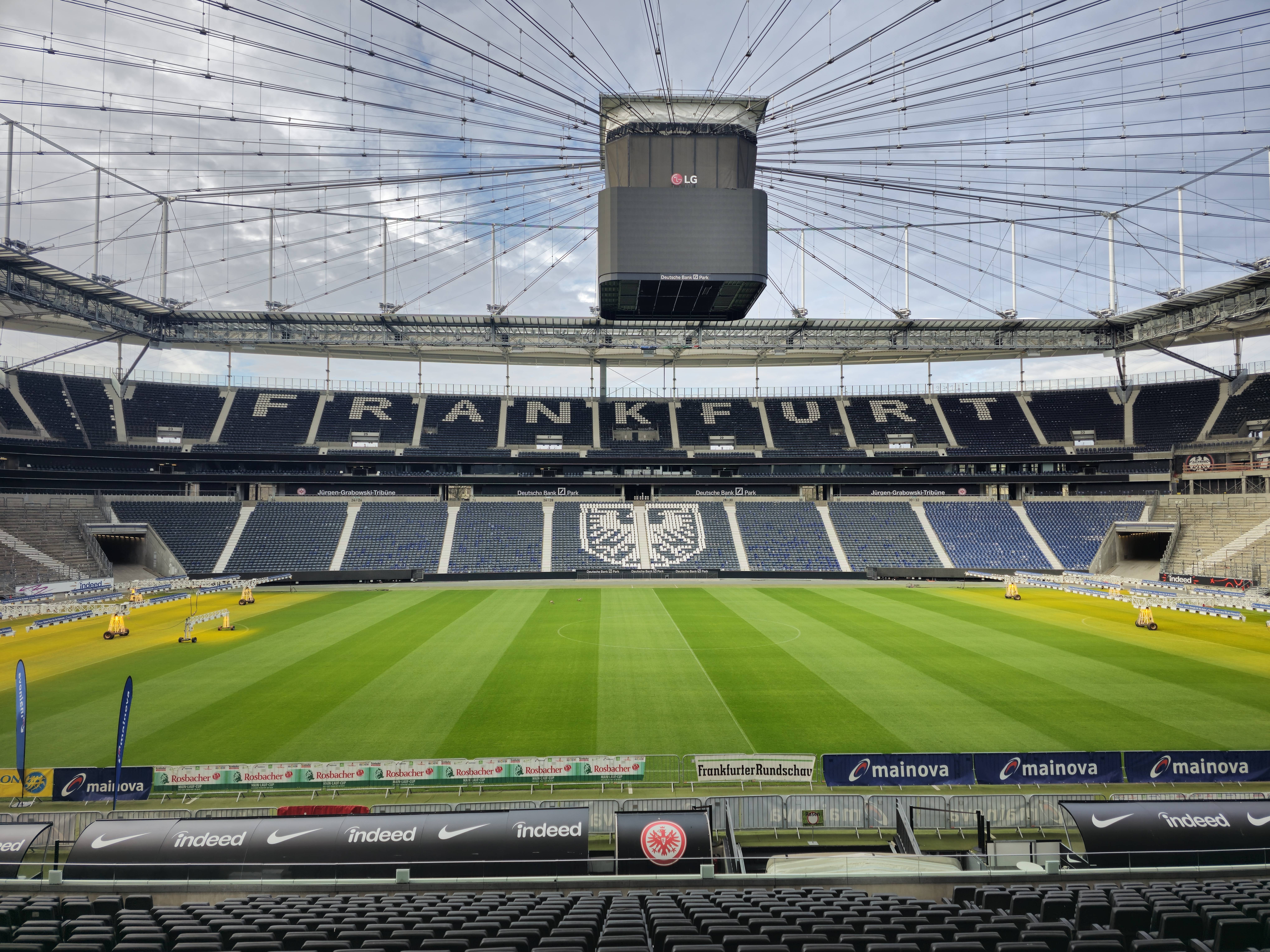 Eine Luftaufnahme des Frankfurter Stadions