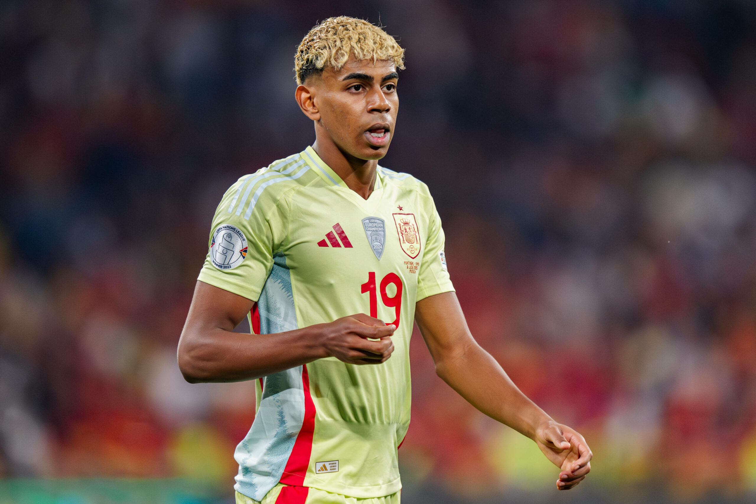 Lamine Yamal bei einem Spiel mit Spanien